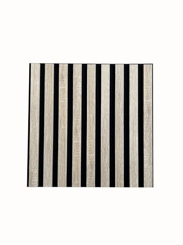 MEBANO. 6er-Set Akustikpaneele Holz 40x40 cm Eiche Sonoma 3D Wandpaneele aus Holzfunier und Filz Wandverkleidung Innen Paneele Wand
