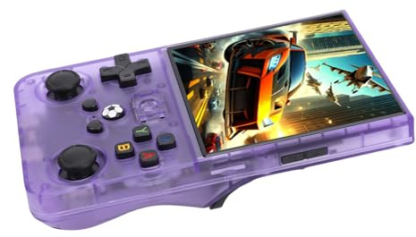 banapoy Console de Jeu Rétro Handheld, écran de 4 Pouces Console de Jeu Rétro Portable Construit en 60+ émulateurs, Pocket Classic Video Gaming Player Mini pour Le Voyage (Clair)