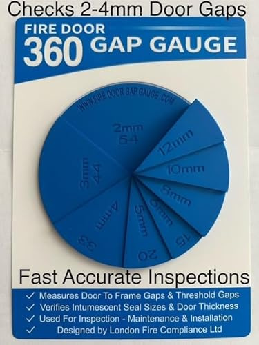 Fire Door Gap Gauge – Calibrated Gap Measuring Tool for Fire Door Inspection & Compliance – 2–10mm Precision Gauge for Inspectors, Installers & Maintenance