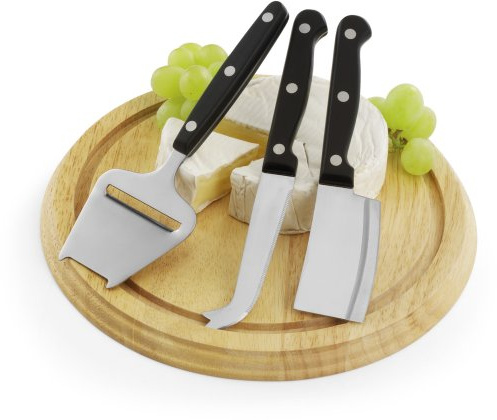 noTrash2003 3-teiliges Käse Set bestehend aus Holzbrett Käseschaber, Käsehobel und Käsebeil - ideal für Hart- und Weichkäse, zum Schneiden und Servieren