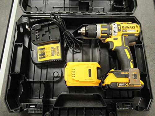 Dewalt DCD795D2-GB XR Brushless Compact Lithium-Ion Combi Drill Bit with 2 x 2Ah Batteries, 18V, 26.19cm x 41cm x 11.71cm