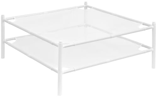 STORAGE MANIAC Sweater Drying Rack, Mesh Clothes Drying Rack, Stackable Laundry Drying Rack, Lay Flat Dryer for Delicates, Portable Dry Rack for Indoor or Outdoor, White, 2-Pack