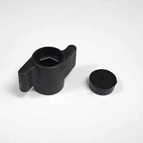 ajile - Flügelgriff aus Kunststoff SCHWARZ mit Kopfdurchmesser Grösse 30 mm - M5 (8 mm Schlüssel) Innenmutter oder Schraube (nicht mitgeliefert) aus Verzinktem Stahl - 10 Stck. - MBP305x10-FBA