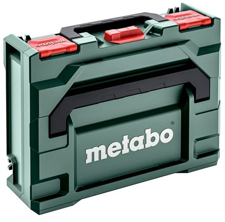 metabo metaBOX 118 für BS/SB 12V, Werkzeugkoffer Leer, Stapelbar & Robust | Systemkoffer aus ABS, IP43 Wasserfest, 8.4 l Volumen, 125 kg Traglast, Maße 396 x 296 x 118 mm, Koppelbar & Belastbar