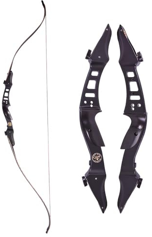 SHARROW 60 Zoll Takedown Recurvebogen Profi Bogenschießen Pfeile Bogenset 20-50lbs, Rechtshand, Jagdbogen für Erwachsene Sportbogen Bogensportler, Recurve Bögen mit Zubehör (A, 40 LBS)