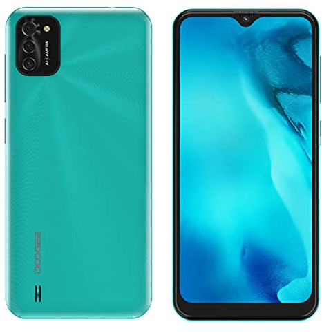 DOOGEE X93 3G Smartphone ohne Vertrag Günstig, 6,1'' Waterdrop HD+ Bildschirm,Android 10 DUAL SIM Handy,Quad-Core 2GB RAM 16GB ROM,8MP Dreifache Kamera,GPS, Gesichts Entsperrung 4350mAh Akku Grün