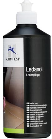 Normfest Ledanol – Lederpflege für Autositze & Bezüge, reinigt, pflegt & schützt in einem Schritt, hält Leder geschmeidig & schmutzabweisend, lösungsmittelfrei, angenehmer Glanz – 500 ml