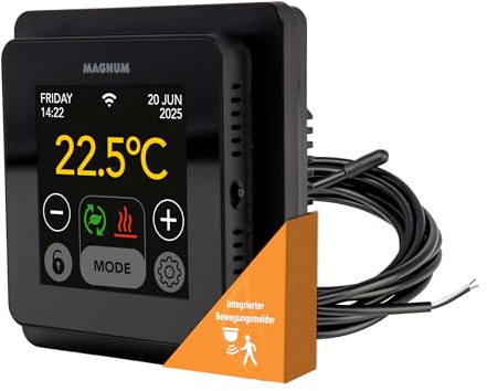 MRC WiFi Smart Thermostat/Raumregler mit Bodenfühler für Fußbodenheizung, Elektro-Heizung, Konvektor, Tuya Smart App