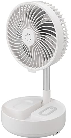 Wakects Tragbarer Tischventilator, höhenverstellbar und faltbar, leiser Standventilator mit Fernbedienung, 4 einstellbare Geschwindigkeiten, Akku 7200 mAh