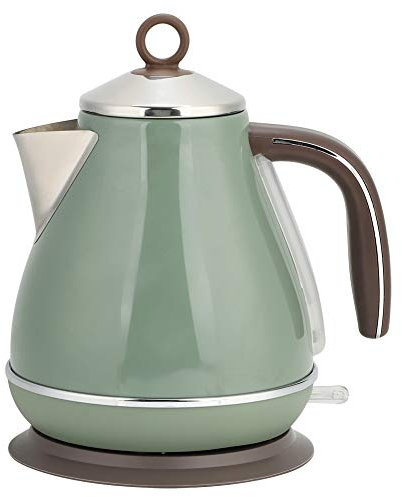 LIZEALUCKY Hervidor eléctrico de Acero Inoxidable de 1700ml, Tetera de Estilo Vintage para el hogar, cafetera eléctrica, Apagado automático y protección contra ebullición en seco