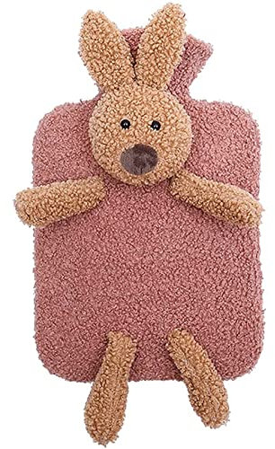 TIANYIA Removable and Washable Hot Water Bag, Cute Cartoon Shiba Inu Plush Hot Water Bottle, Hot Pack with Cover Jacket Double