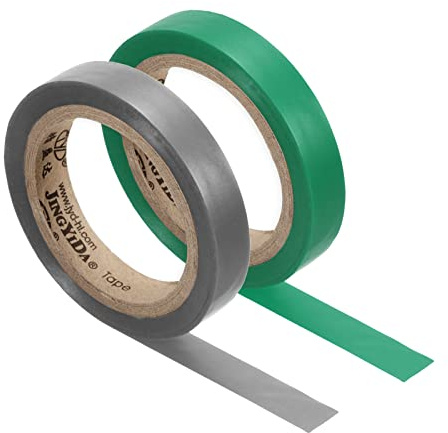 PATIKIL 26 Pies Agarre Acabado Cinta, 2 Paquete PVC Raqueta Acabado Cintas Raqueta Accesorios Adhesivo Sello para Tenis Bádminton, Gris/Verde