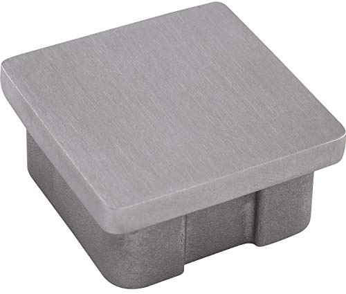 Economy Endkappe Abdeckkappe eckig für Rohr ø 50x50x2,0mm, Edelstahl geschliffen
