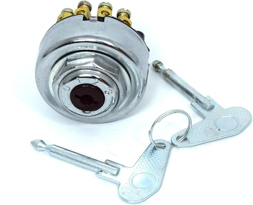 Interruptor de encendido universal de 8 pines con 2 llaves para tractor, remolque, excavadora