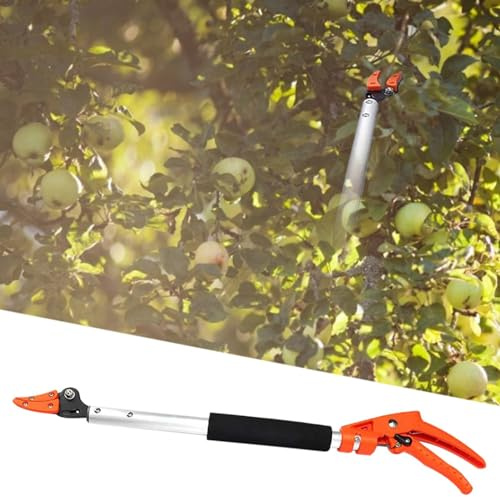 Teleskopschere Garten, Baumscheren Langstiel, Obstpflücker Mit Teleskopstiel, Gartenschere Langer Stiel, Teleskop Baumschere, Astschere Lang, Leichtem Aluminiumgriff Für Einfaches Pflücken