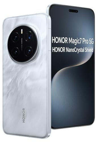 HONOR Magic7 Pro 5G Smartphone, 12 GB RAM 512 GB ROM, Snapdragon 8 Elite, 200 MP + 50 MP + 50 MP Dreifachkamera, 6,8 Zoll OLED-Display mit 120 Hz, Android 15, NFC, Dual-SIM, Grau