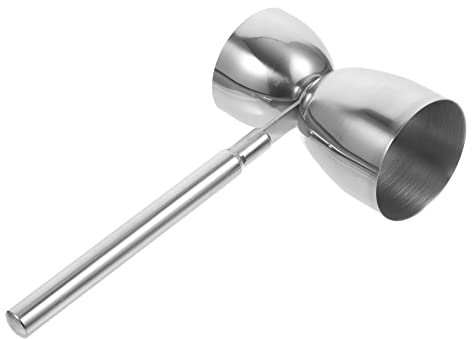Garneck Double-Sided Bar Measuring Jigger 30/60ml Stainless Steel Cocktail Liquor Measuring Cup with Long Handle for Bartending and Cocktail Mixing