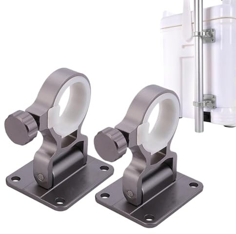Patio Umbrella Holder,2X Canopy Rod Clip Clamp - Boat Rod Holder Mount Bracket Connector for Camping, Beach, Outdoor, Fishing, Balcony