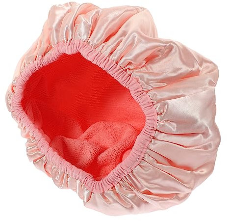 minkissy Doppelschichtige Wasserdichte Duschhaube Mit Satinfutter Für Damen Wiederverwendbar Schnelltrocknend Haartrockenwickel Für Langes Haar