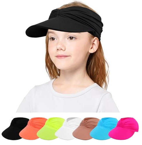 TAGVO Visera Gorras Sombrero de Sol para niños 1 a 9 Años S/M, Protección UV Sombrero de Playa con ala Ancha Verano Plegable, Sombrero para el Sol al Aire Libre para Bebés Niños Niñas