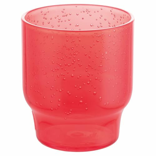 Villa d'Este Home Tivoli 1996 Lot de 6 verres à eau 325 ml bulles rouges en plastique MS Love Affair unique