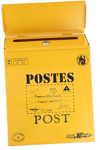 NUOBESTY Postale Da Parete Con Serratura Per Montaggio Design Retrò e Custodia Per Giornali Per Posta e Archiviazione Documenti