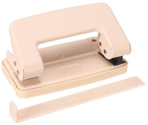 PATIKIL Perforadora Manual De 2 Agujeros 1/4, Perforadora De Metal Resistente Para Etiquetas Manualidades Álbum De Recortes Boletos, Rosa