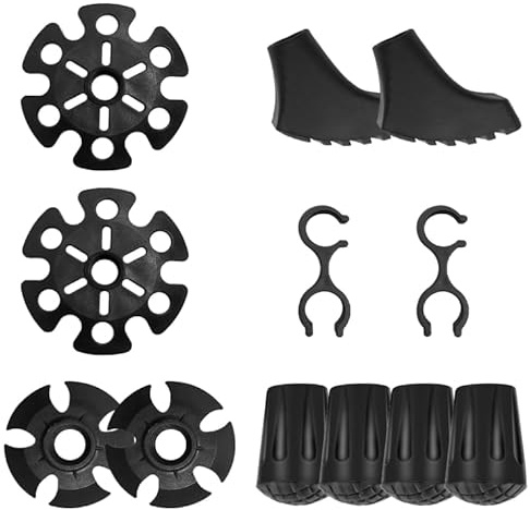 Trekkingstock Zubehör Set Gummipuffer Schneeteller Walking, 1 Set