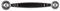 Scavino tondo doppio Isa mm 22-30 in acciaio inox e manico in nylon nero