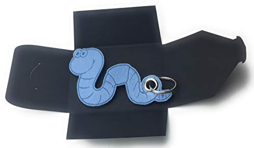 filzschneider Filz-Schlüsselanhänger Regenwurm (Farbauswahl) als Geschenk - made in germany