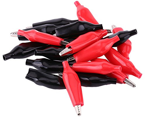 20pcs 28mm Pince Electrique Pince de test metel avec Couvercle de Isolante | 20 Unités 28mm, Isolantes