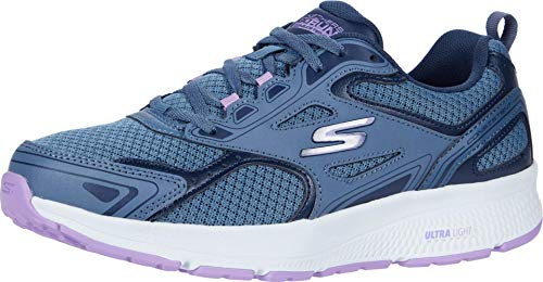 Skechers Women's Go Run Consistent Sneaker, Blue/Purple, 7