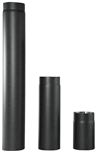 rg-vertrieb Ofenrohr Ø 180mm x 250mm Rauchrohr Kaminrohr Stahlrohr Senotherm 2mm – Schwarz hitzebeständig bis 600°C einseitig verjüngt
