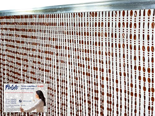 Tex family Pablo © Perlenvorhang, gegen Insekten, braun, aus PVC, geräuscharm, 120 x 220 cm