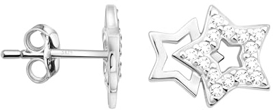 SOFIA MILANI - Damen Ohrringe 925 Silber - mit Zirkonia Steinen - Stern Ohrstecker