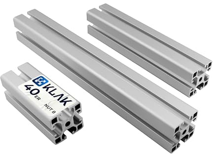 KLAK 40 - Aluprofil 40x40mm Nut 8 Aluminium Systemprofil Typ I 120cm 1200mm