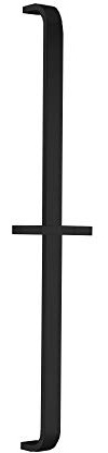 Brausestange Soho 2.0, Duschstange aus massivem Messing, 70 cm, Schwarz Matt - Elegante Wandstange, ideal für Handbrausen in modernen Badezimmern