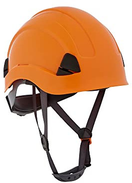 Jackson Safety CH-300 Climbing Industrial Hard Hat, EN 397 Compliant, Non-Vented, 6-pt. Suspension, Orange, 20903