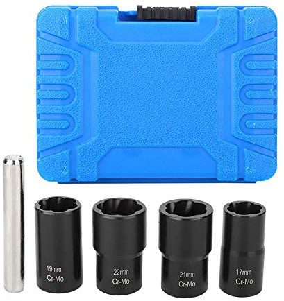 Extracteur Ecrou Antivol,Extracteur Ecrou Antivol Estrattore Bulloni Antifurto,Ensemble De Dissolvant De Boulon Et D'Écrou,Jeu De Douilles Twsi,Jeu De Douilles Torsadées De 5 Pièces,Écrou