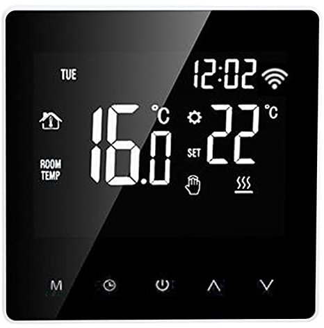 Termostato intelligente ME81H AC 230 V WIFI, display LCD Termostato intelligente Termostato per riscaldamento a pavimento(3A, white back and white press)