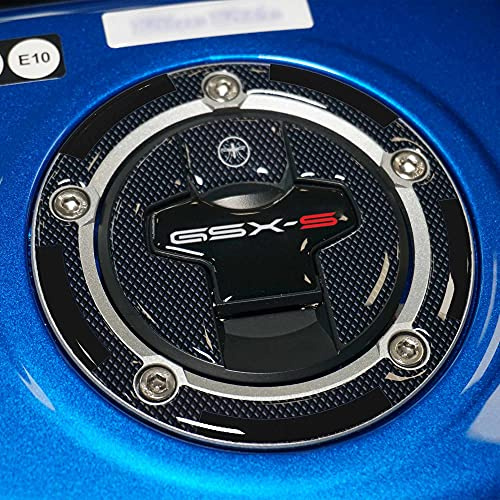 LABELBIKE 3D Motorrad Tankdeckelaufkleber kompatibel mit Suzuki | GSX-S 950 2021-2024, Harzschutz, Kratzschutz, Dekoration, Carbon