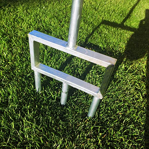 SattesGrün® Gartengabel Aerifizierer Rasenbelüfter Aerifiziergabel Vertikutierer Rasen sanden - komfortable Handhabung & stabile Bauweise - Bodenlockerung