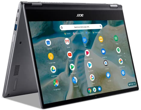 acer Chromebook Enterprise Spin 514 Convertible Laptop | AMD Ryzen 5 3500C | Pantalla táctil IPS Full HD de 14 pulgadas | DDR4 de 8 GB | SSD de 128 GB | microSD | Wi-Fi 5 | Teclado retroiluminado |