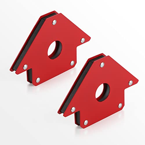CPROSP 2pcs Escuadra Magnetica para Soldar Fuerza de Adhesión 135KG