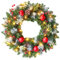 Corona Navidad Puerta con Luces, Guirnalda Abeto Navidad Exterior Pilas, Coronas Navideñas para Puertas con Luz, Adornos Navidad Casa Decorada Iluminada Led Decoracion Navidad Hogar Luminosas (20CM)