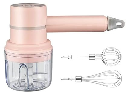 Frullatore Elettrico Portatile Senza Fili Frullatore a Immersione Frullino for Le Uova Frullino for Le Uova ad Alta Potenza a 3 velocità (Color : Pink 3 Set)