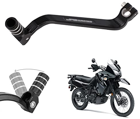 JFG Racing Motorcycle Gear Shifter Lever Extended 10mm Folding Tip CNC for KLR 650 KLR650 1987-2018 Black