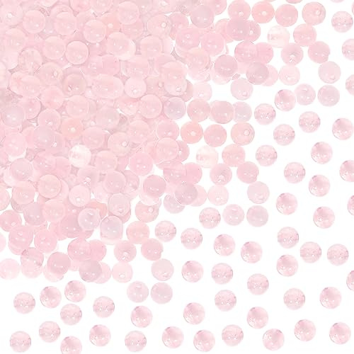 TOAOB 100 Pezzi 6 mm Pietra di Quarzo Rosa Naturale Perline in Pietra per Braccialetti Collana Fai da Te Creazione di Gioielli Artigianato
