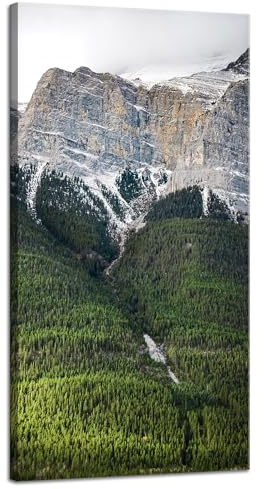 GP TONER Modern Kunstdruck Wandbilder Leinwandbild auf Keilrahmen Leinwanddruck Natur Bergblick 40x80 cm Leinwandbilder für Ihr Zuhause oder Büro