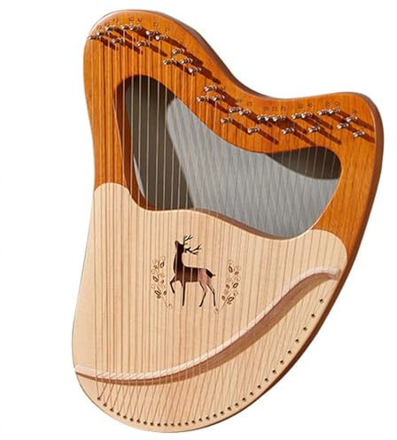 Portable Lyre Harp 21-32-saitige Leierharfe Aus Holz Fichtenholz Harfe Saiteninstrumente Harfe Instrument Lyre für Kinder Anfänger Erwachsene, Einfach Zu Bedienen 27 Strings